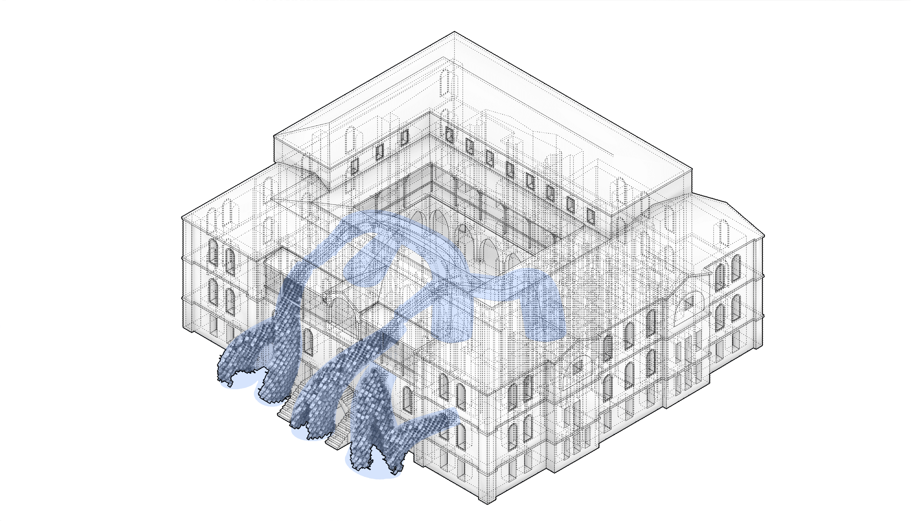 Discrete Entities — pavilion render
