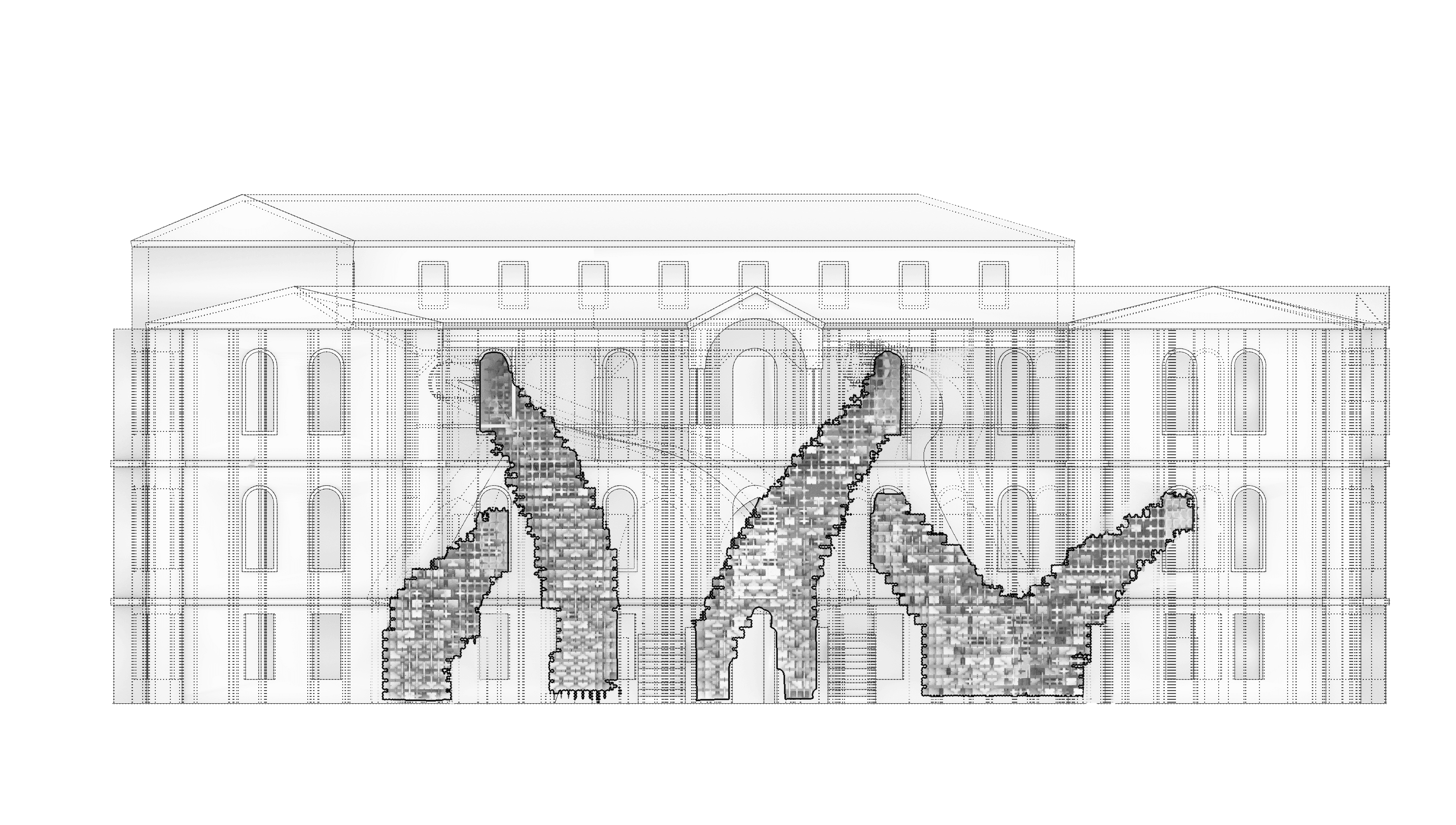 Discrete Entities — pavilion render