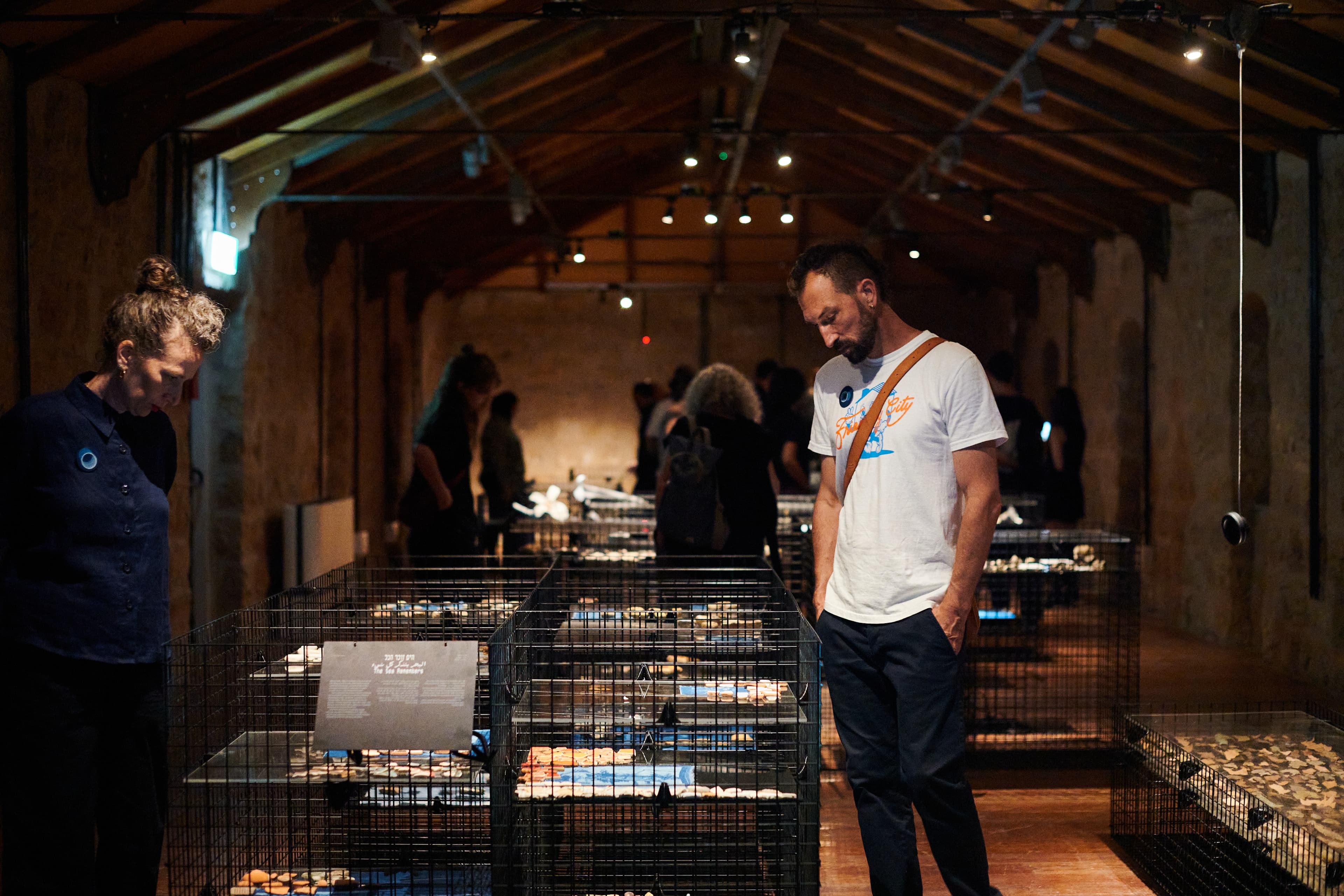 Vaults of Life — visitors at exhibition, Jerusalem Design Week 2024