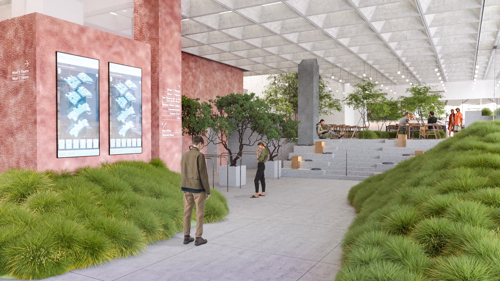 LYN Business Yard — courtyard rendering