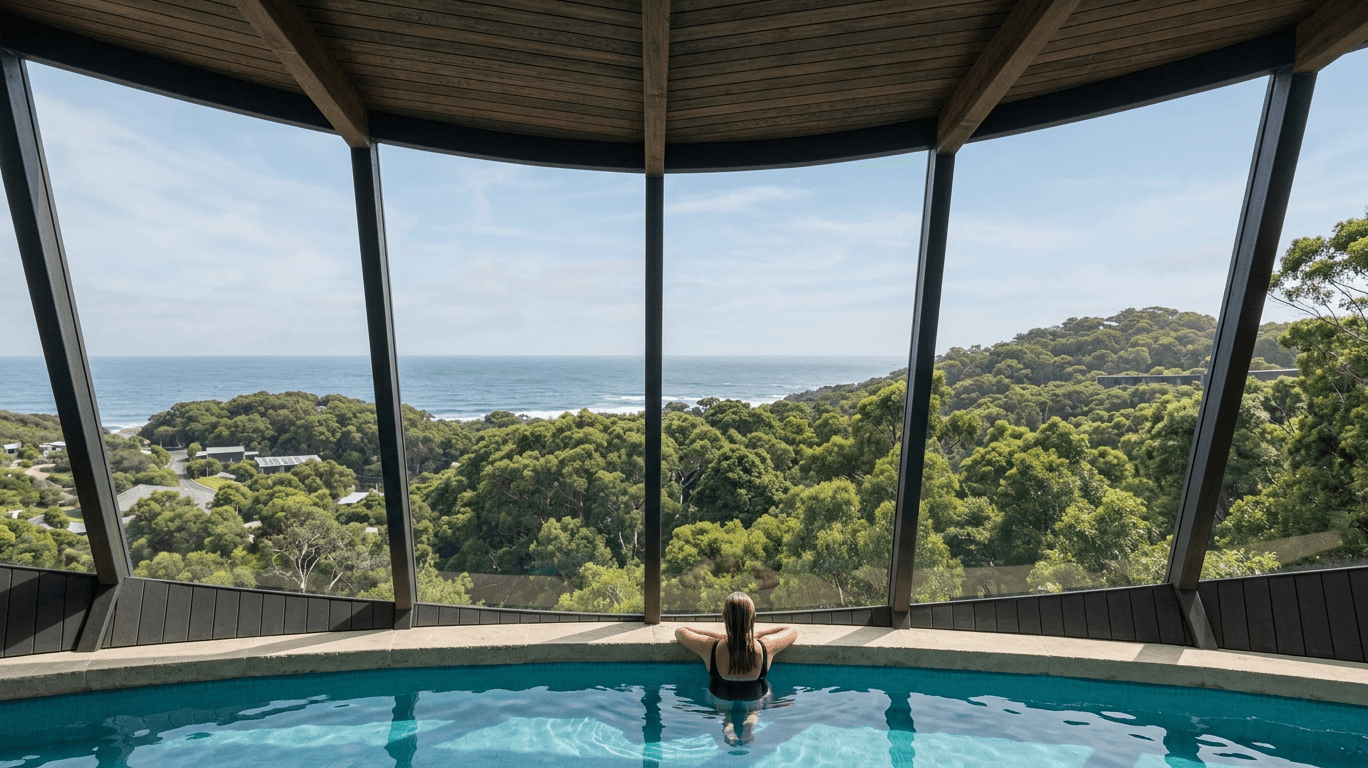 Loop House — structural columns and enclosure