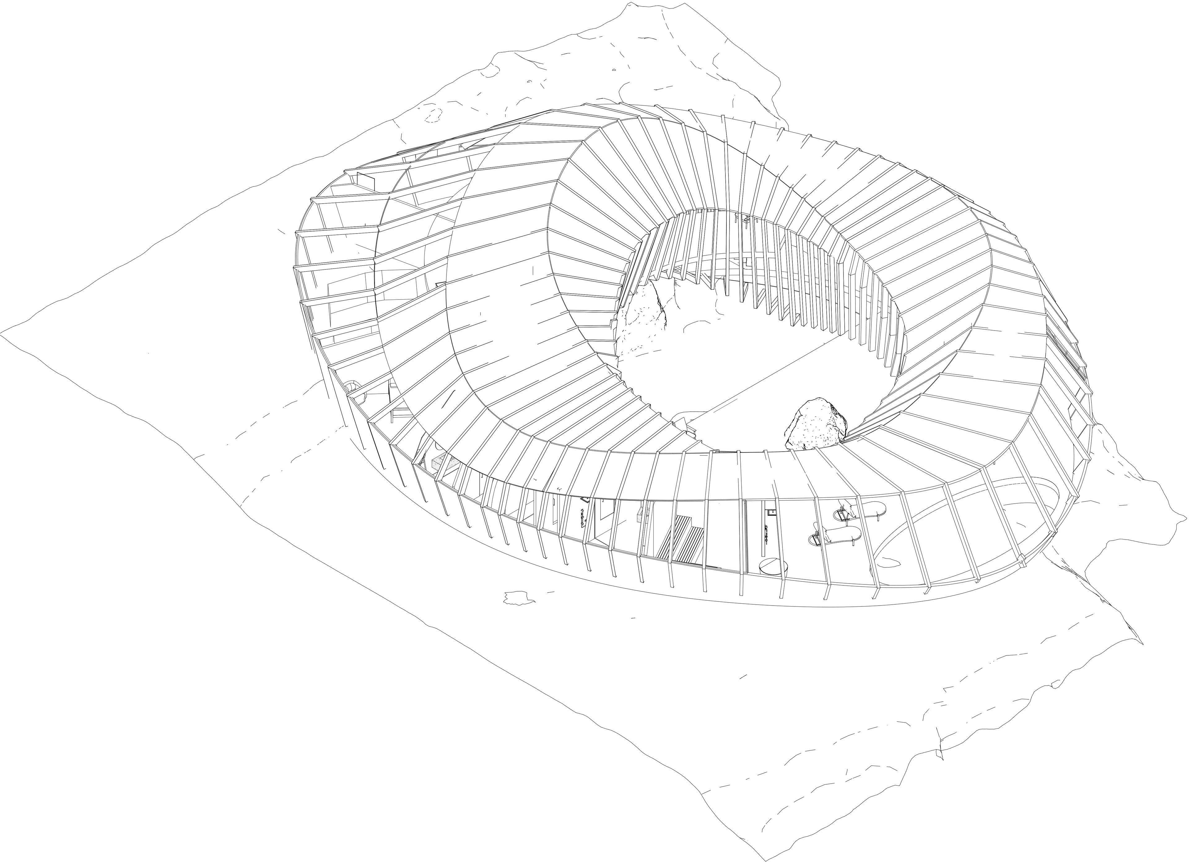 Loop House — axonometry detail diagram