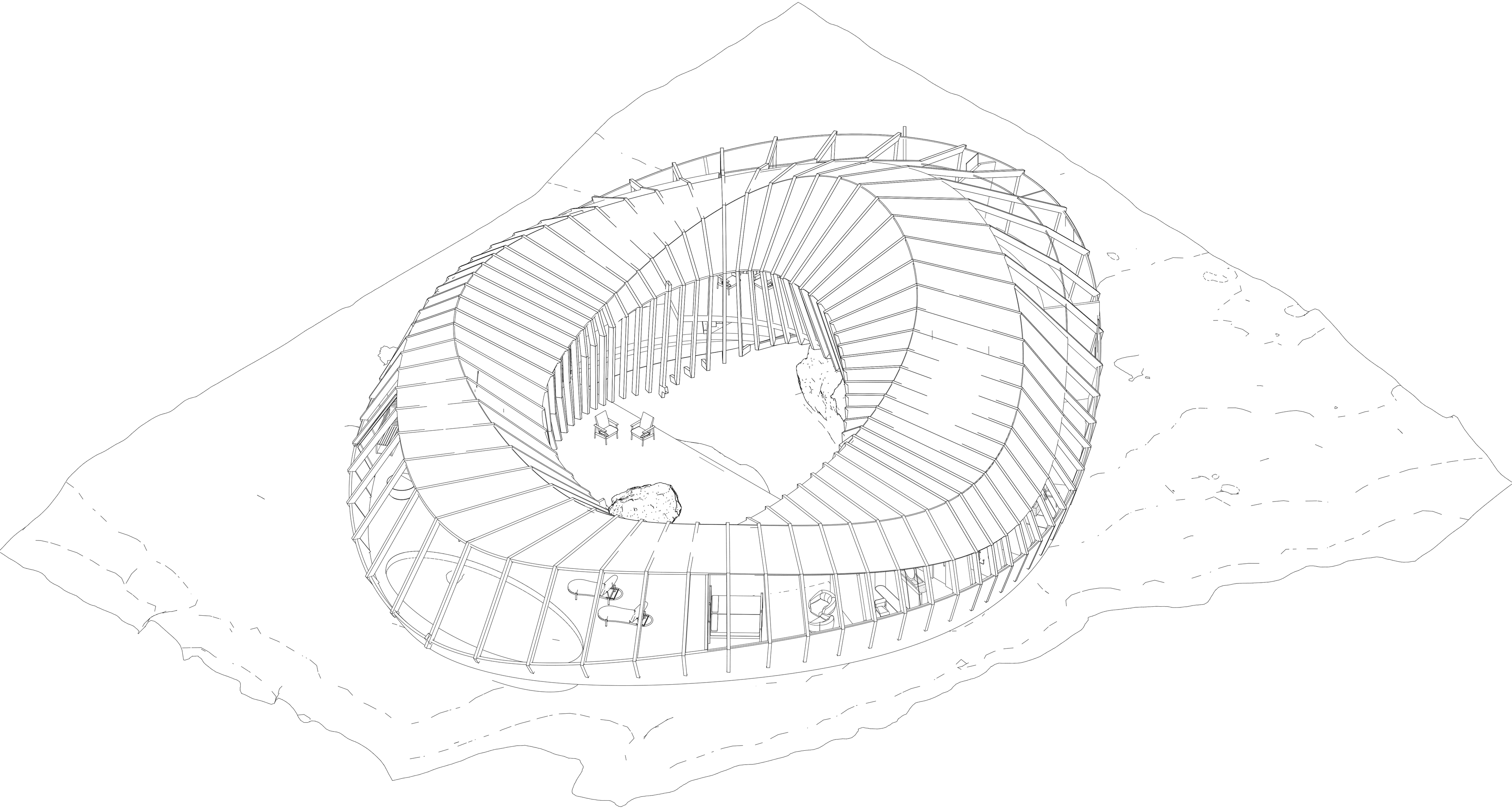 Loop House — axonometry diagram
