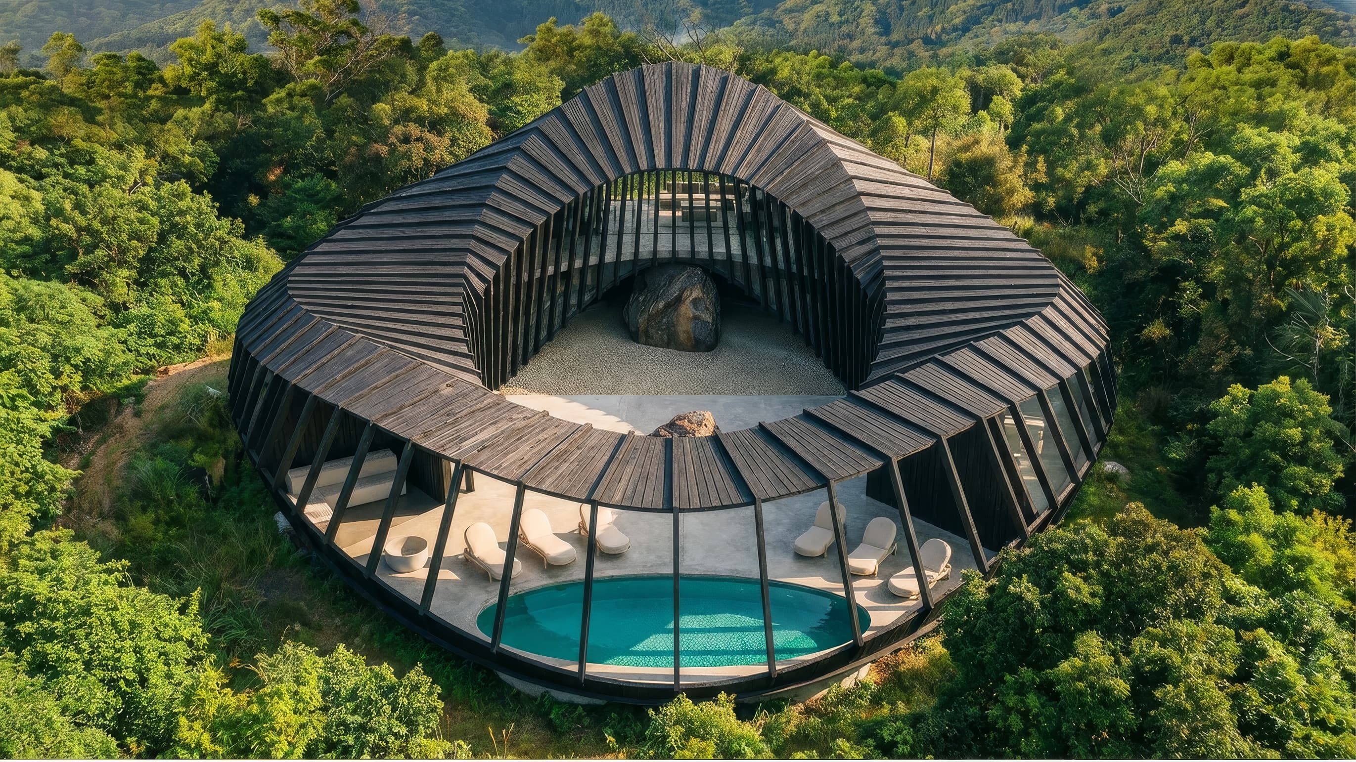 Loop House — aerial view of loop
