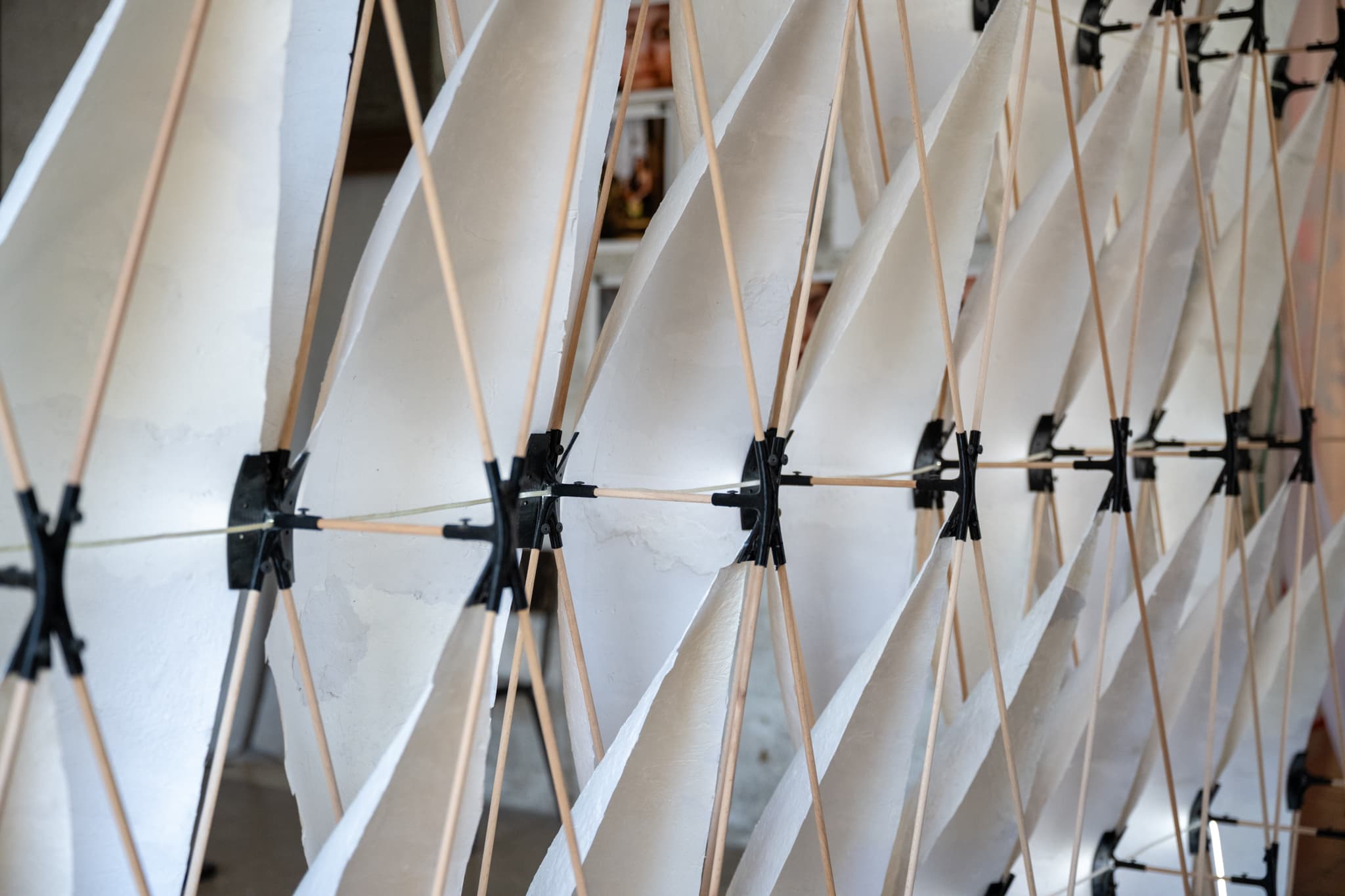 Washi 2.0 — paper installation, Herzl House, Tel Aviv 2025