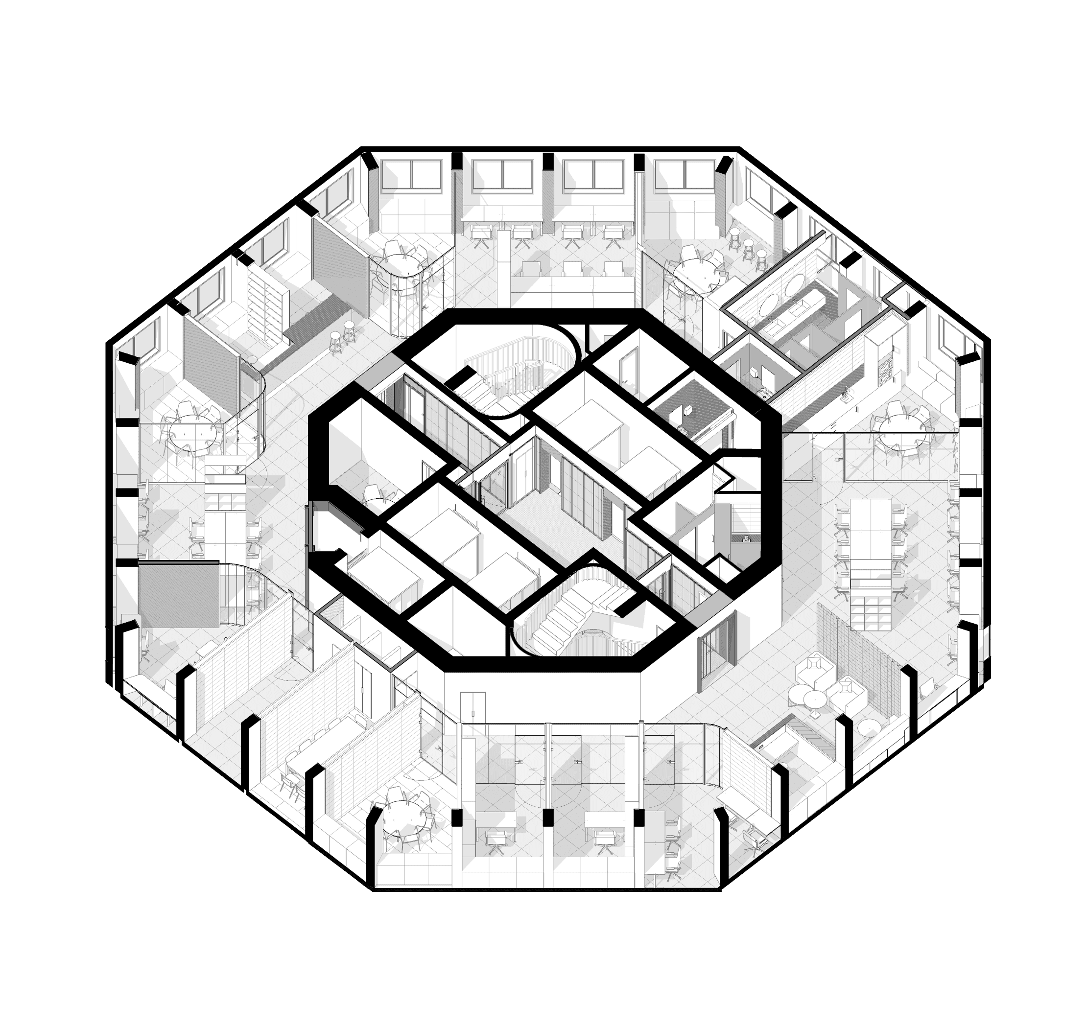 LYN Tower — axonometric diagram