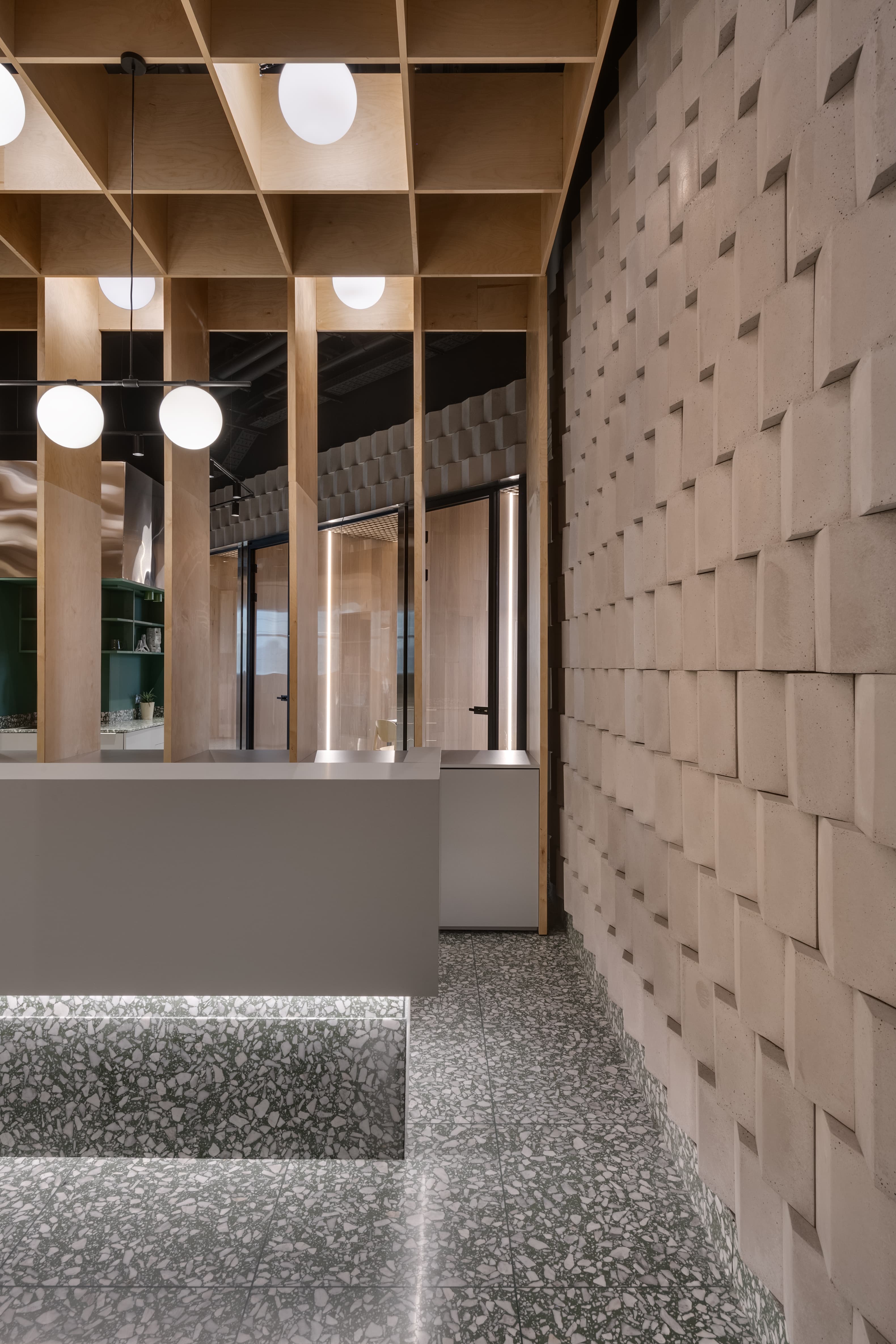 Tel Ad Office — kitchen island detail