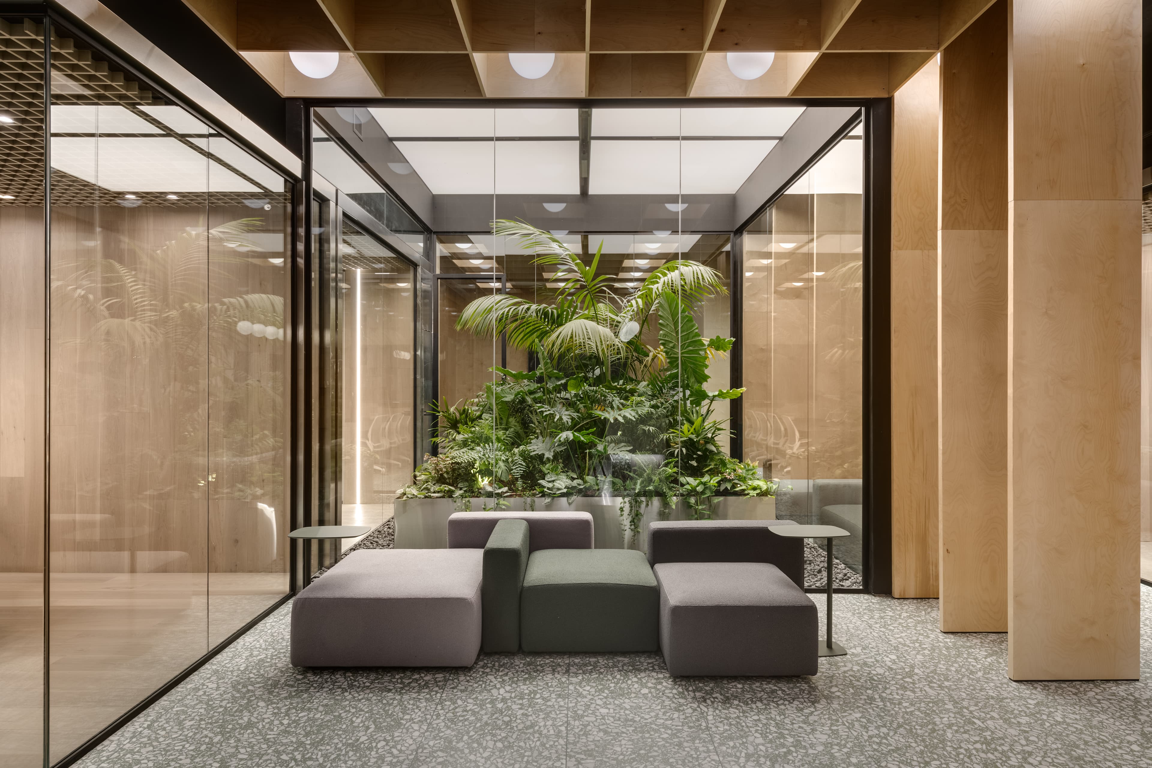 Tel Ad Office — wall and terrazzo floor