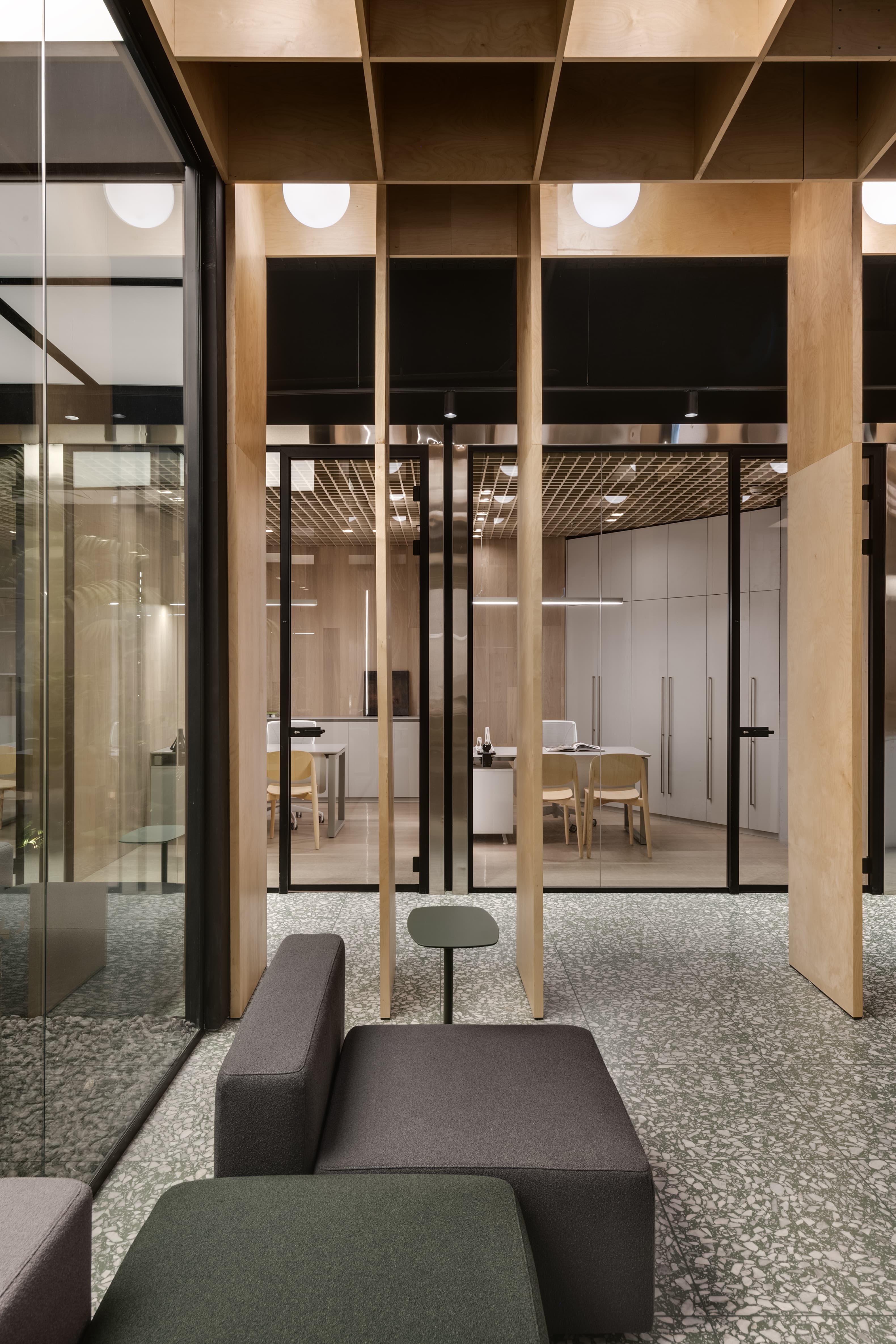 Tel Ad Office — stainless steel accent detail