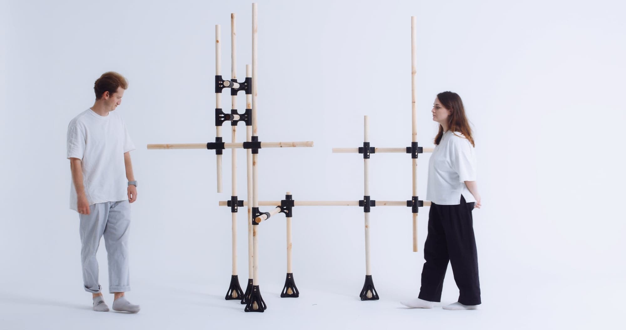 ADA Scaffold System — 3D-printed joint system installation, Tel Aviv