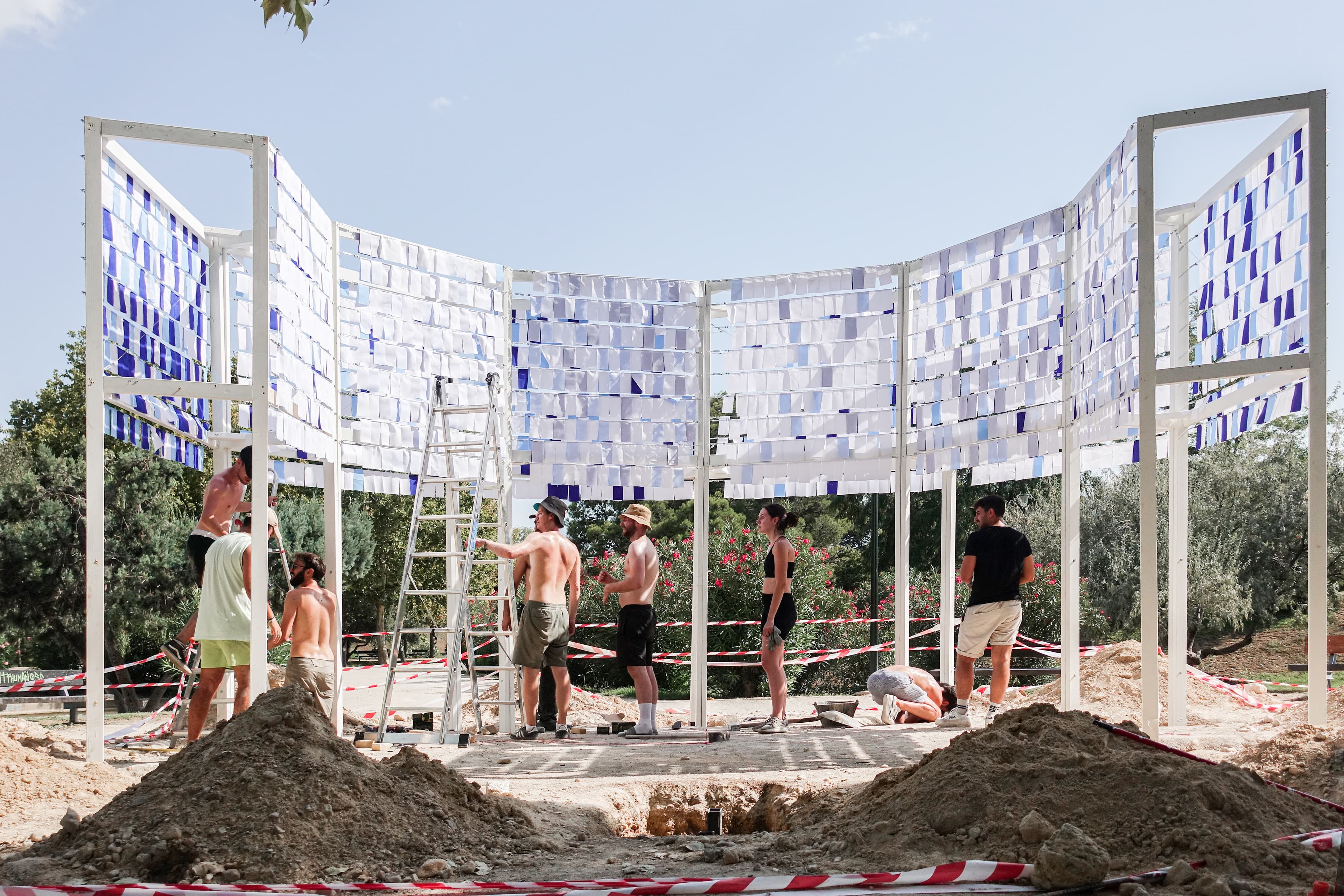 Air Rustle — pavilion at golden hour