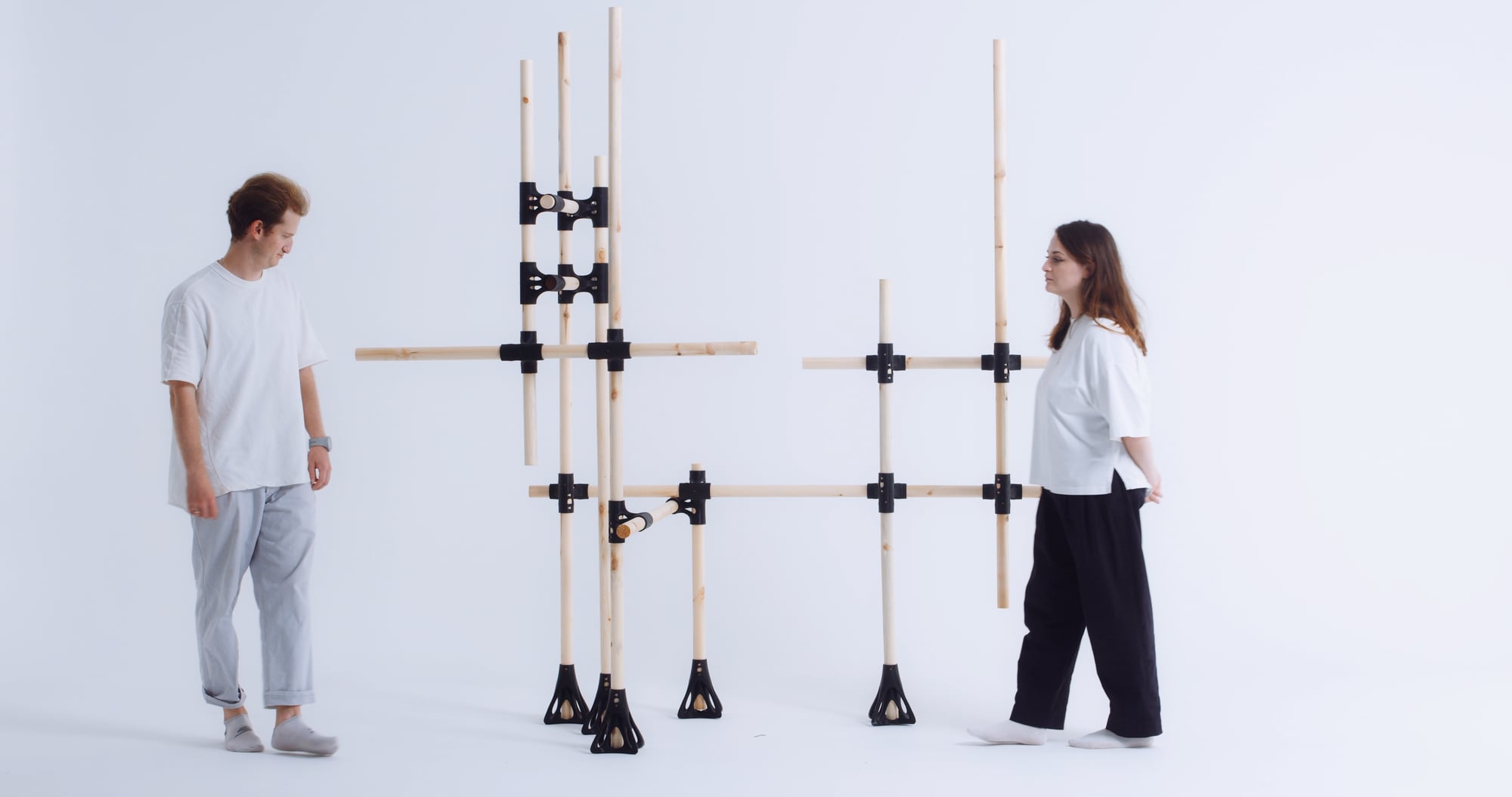 ADA Scaffold System — 3D-printed joint system installation, Tel Aviv
