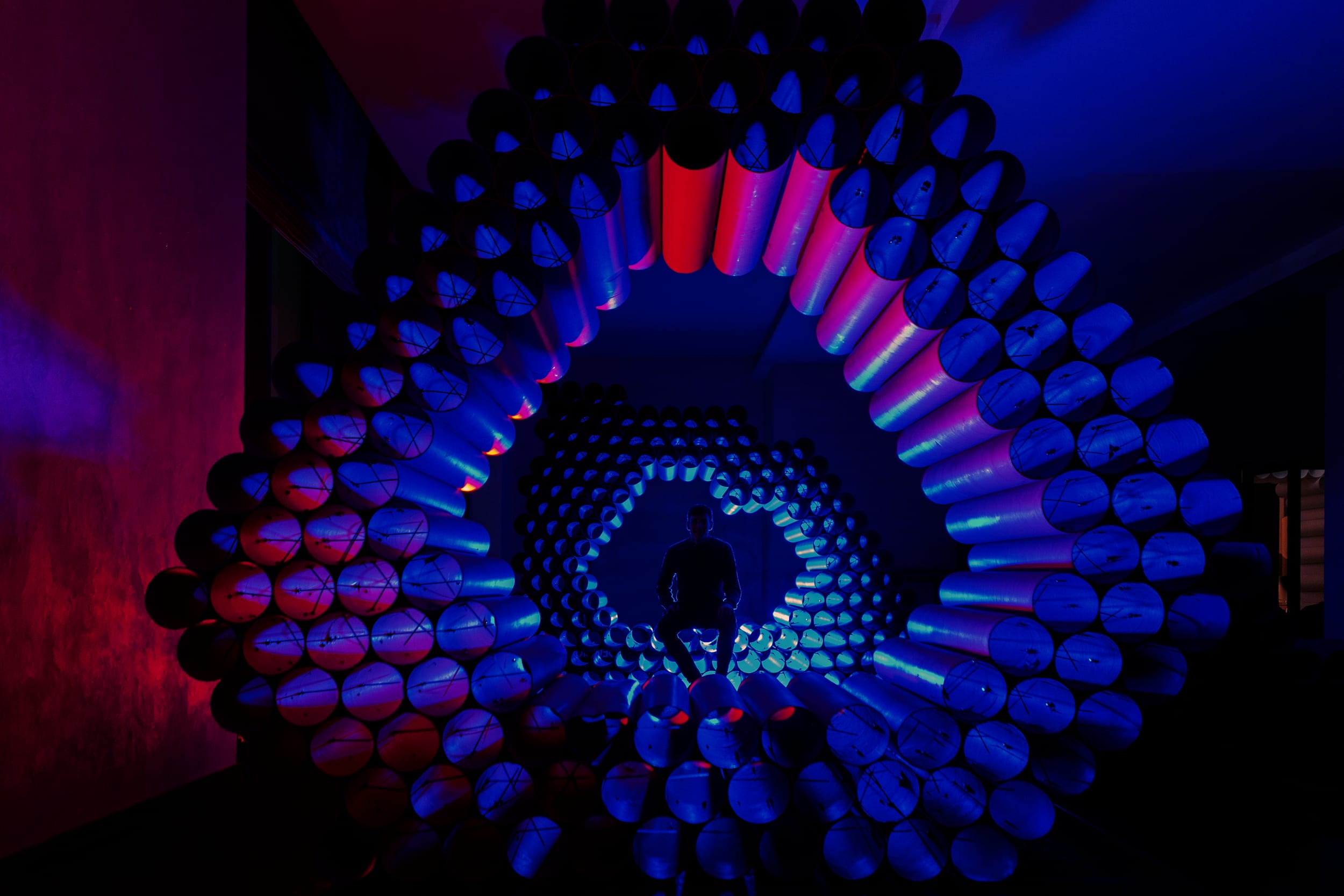 GEW Minsk 2019 — exhibition design, cardboard tubes