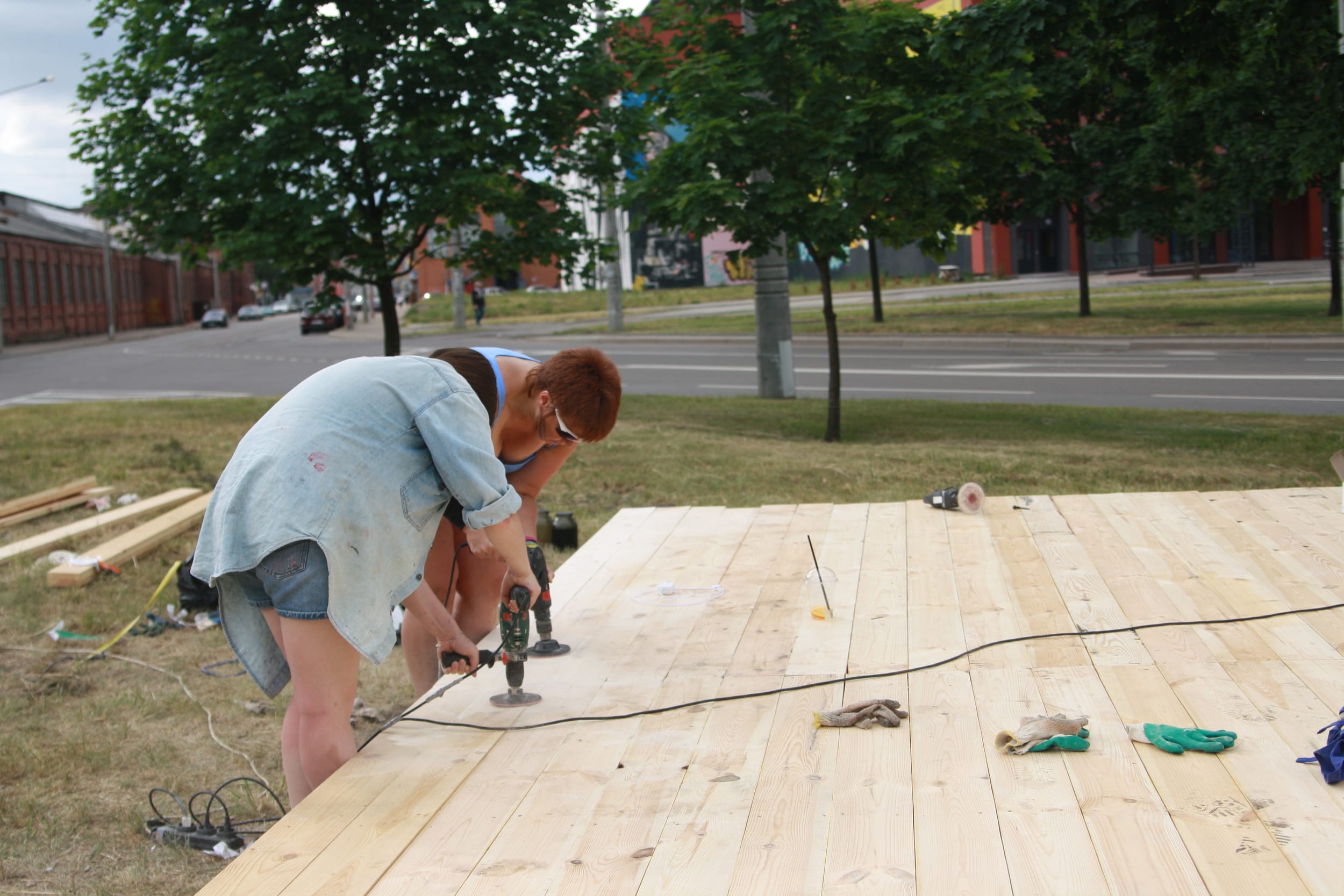 Ideal Public Space — construction process