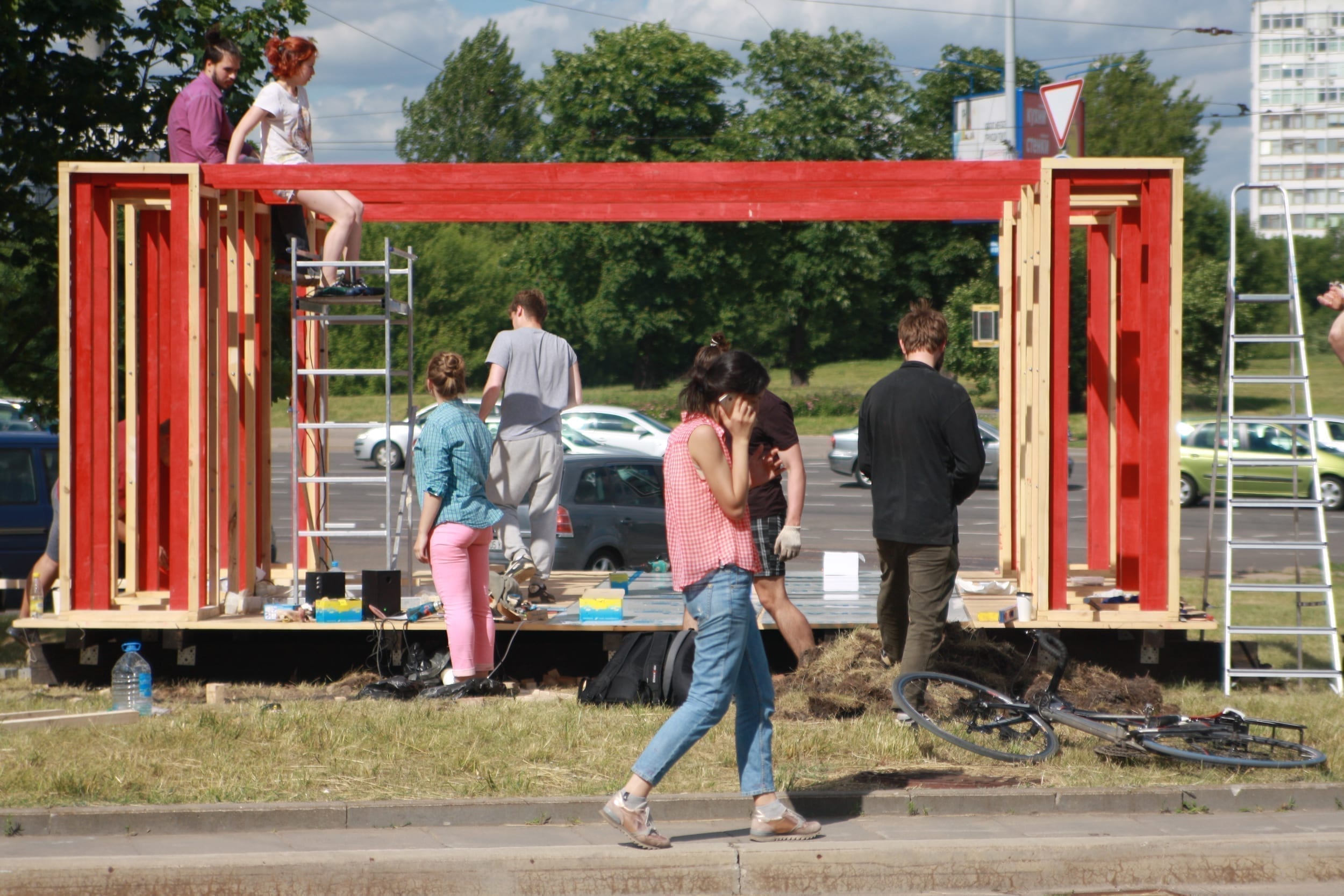 Ideal Public Space — construction process