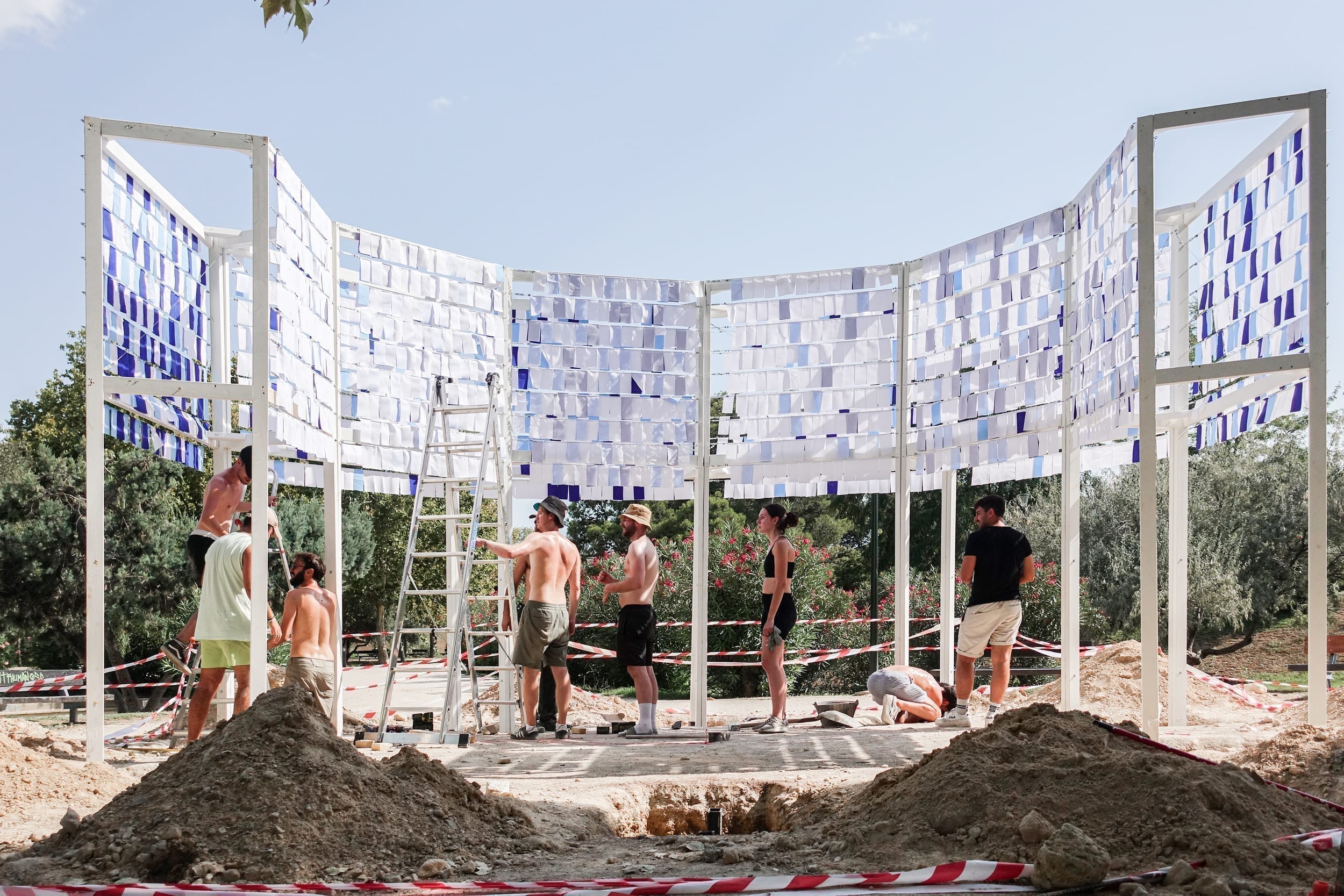 Air Rustle — pavilion at golden hour